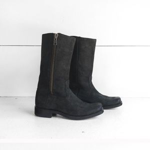 FRYE Heath Outside Zip Suede Boots